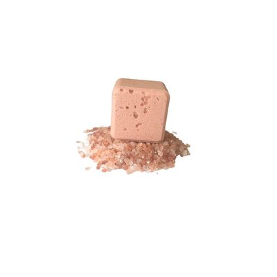 Himalayan Pink Salt Magnesium Onsen Bath Fizz Cube - 4.8oz - Handcrafted in Small Batches