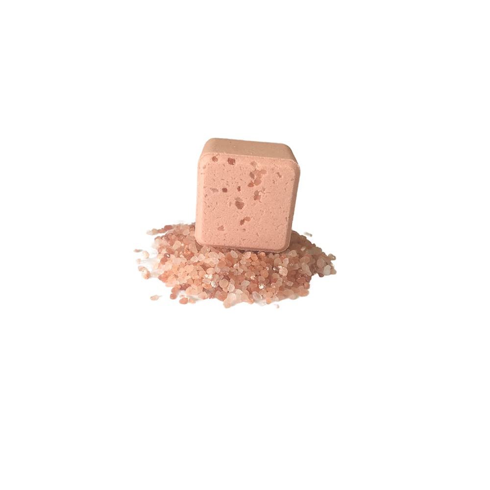Himalayan Pink Salt Magnesium Onsen Bath Fizz Cube - 4.8oz - Handcrafted in Small Batches