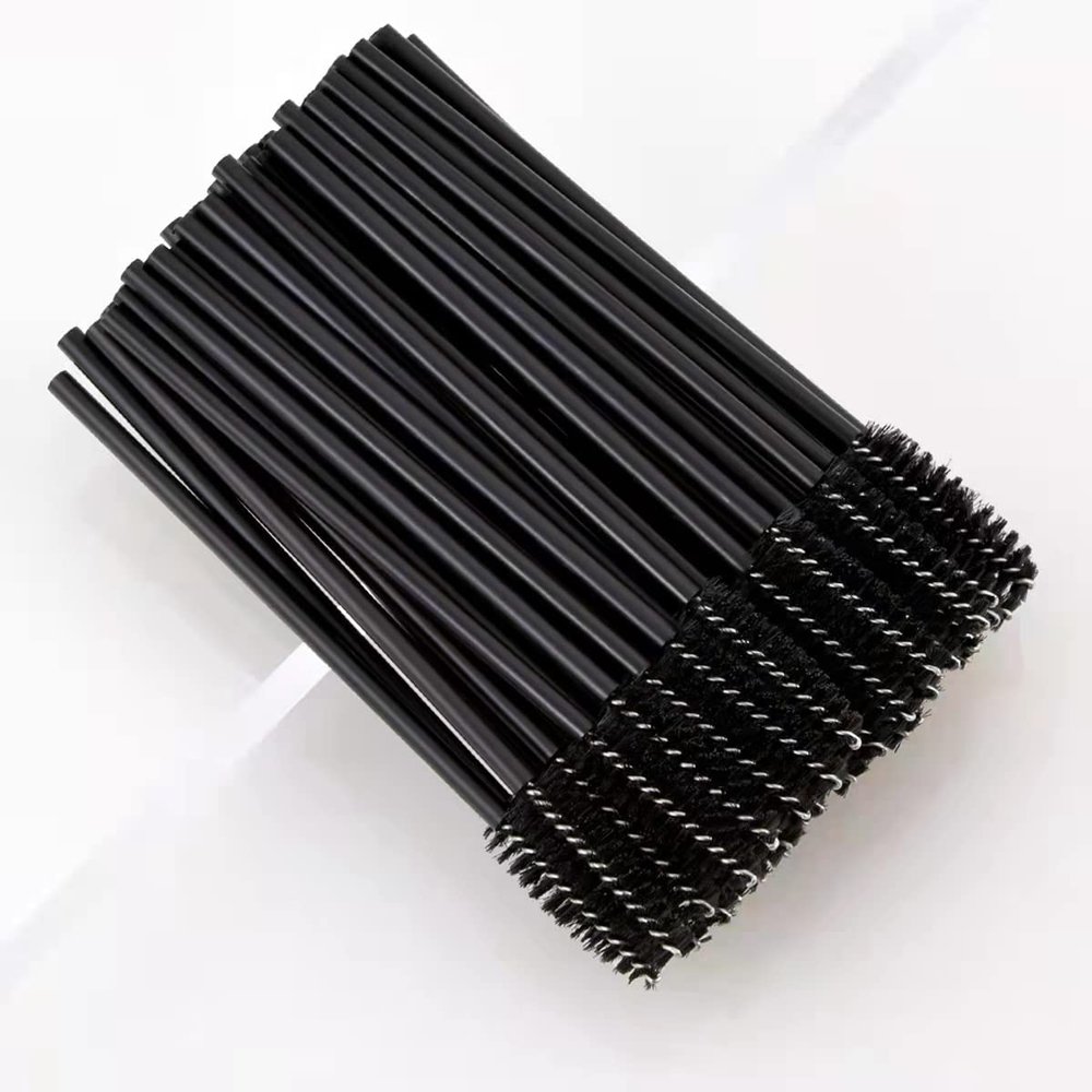 Scala 100pcs,500pcs Microbrushing one-time Disposable Eyelash Brushes Disposable Eyelash Brushes Mini Mascara Applicator Natural Extention Wands Makeup Brushes Tool (Black-500pcs)