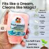 Soap Bar Loofah| Natural Loofah Sponge | Loofah Exfoliating Body Scrubber | 9-12 0z of Plumeria Scented Artisanal Handmade Natural loofah soap in a Disposable Shower Loofah view 4