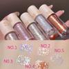 Aolailiya 5pcs Liquid Glitter Eyeshadow set- Sparkling Metallic High Pigmented Glitter Eye Shadow Korean Crystals Makeup, Quick Drying Long Lasting Creates High-Impact Multi Dimensional Eye Looks view 2