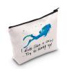 POFULL Scuba Diving Girl Gift I Dive Like A Girl Try To Keep Up Cosmetic Bag scuba lover Gift (I dive like a Girl bag) view 1