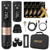 Ambition Soldier Wireless Tattoo Machine Kit Complete Rotary Coreless Motor Tattoo Pen Kit with Extra 2400mAh Battery 80pcs Glory Mixed Size Cartridge Needles Supply for Professional Tattoo Artist view 1