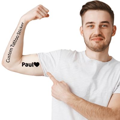 SpecialOnly Custom Temporary Tattoos With Text,Personalized Waterproof Fake Tattoo for Adults,for Women & Men,Parties Gift