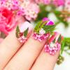 FOMIYES Pearl Jewelry 60pcs Nail Jewelry Rhinestones 3 Nail Charms Dangle Nail Gems Metal Nail Studs Decals Baroque Nail Art Decoration for Women DIY Nail Designs Supplies Heart Ornament view 2