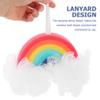 Healvian Loofah Sponge Portable Baby Sponge Rainbow Shaped Bath Scrubber Household Body Scrubber Body Scrubber Balls Shower Mesh for Kids Adults Exfoliating Bath Sponge view 4