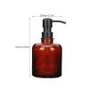 Zerodeko Amber Glass Soap Dispenser Pump Soap Bottle for Bathroom Kitchen Shampoo Wash view 2
