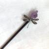 Aurorad Handmade Crystal Natural Amethyst Hairpin Wood Hairpin Bridal Hair Comb Crystal Hair Ornament Wedding Gift (Color : FZ-05) view 1