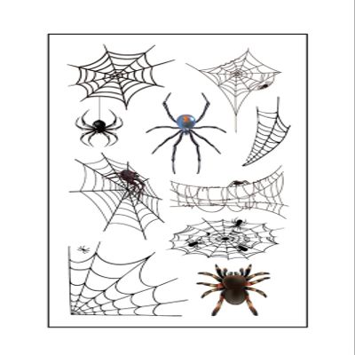 Halloween Skin Temporary Tattoos Sticker,Spiders Cosplay Makeup Tattoos,Spider Cobweb Tattoos Stickers Costume Party