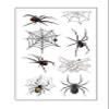 Halloween Skin Temporary Tattoos Sticker,Spiders Cosplay Makeup Tattoos,Spider Cobweb Tattoos Stickers Costume Party view 1