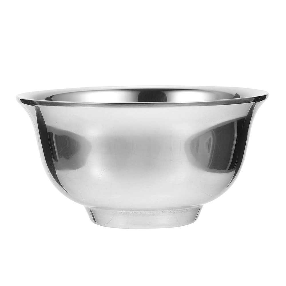 FOMIYES Stainless Steel Shaving Soap Bowl for Men Shaving Bowl Razor Barber Tool Random Style