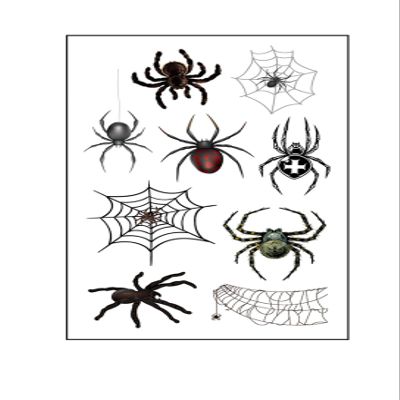 Halloween Skin Temporary Tattoos Sticker,Spiders Cosplay Makeup Tattoos,Spider Cobweb Tattoos Stickers Costume Party