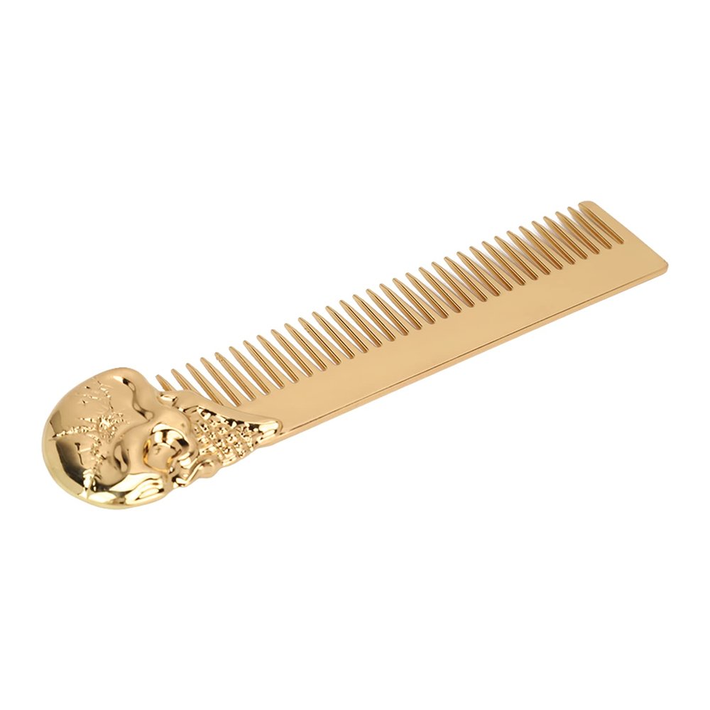Qinlorgo Beard Comb, Professional Mustache Comb for Home Travel Gold