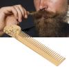 Qinlorgo Beard Comb, Professional Mustache Comb for Home Travel Gold view 2