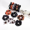 12PCS Halloween Hair Scrunchies Soft Fall Pumpkin Skull Ghosts Bat Spider Web Hair Ties Scrunchy Elastics Hair Bands Gifts Ponytail Holder Accessories for Women Girls (12PCS-Halloween) view 2