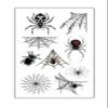 Halloween Skin Temporary Tattoos Sticker,Spiders Cosplay Makeup Tattoos,Spider Cobweb Tattoos Stickers Costume Party view 1