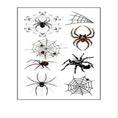 Halloween Skin Temporary Tattoos Sticker,Spiders Cosplay Makeup Tattoos,Spider Cobweb Tattoos Stickers Costume Party
