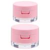 FOMIYES Small Clamshell Cosmetic Case with Mirror Travel Loose Powder Box Compact Portable Makeup Powder Container for Daily Use view 2