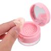 FOMIYES Small Clamshell Cosmetic Case with Mirror Travel Loose Powder Box Compact Portable Makeup Powder Container for Daily Use view 3
