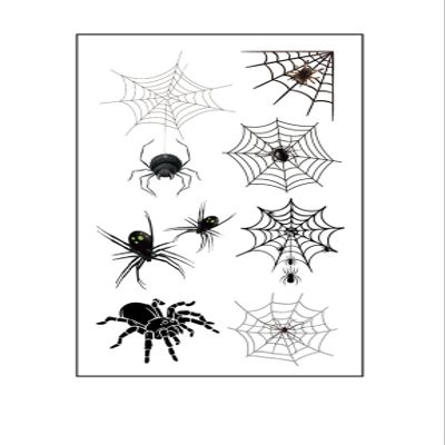 Halloween Skin Temporary Tattoos Sticker,Spiders Cosplay Makeup Tattoos,Spider Cobweb Tattoos Stickers Costume Party