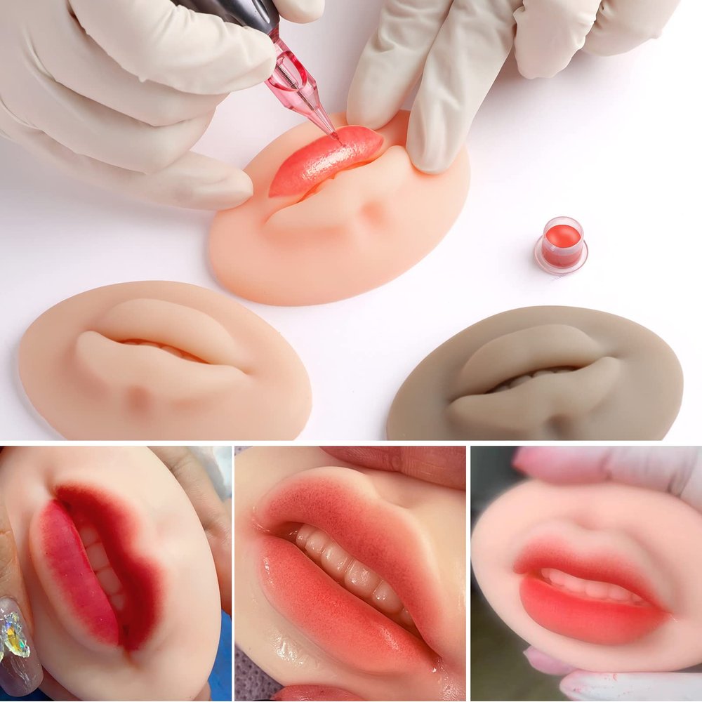 Charme Princesse 3D Practice Silicone Lips Skin Permanent Makeup Practice Lips for Tattooing Artists and Beginners TA536-KIT