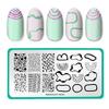 Maniology Mod Set Nail Stamping Plates, Minimalist Contemporary Aesthetic Nail Art Design, Blobs and Shapes Manicure (Mod Pods (M300), In Shape (M301)) view 3