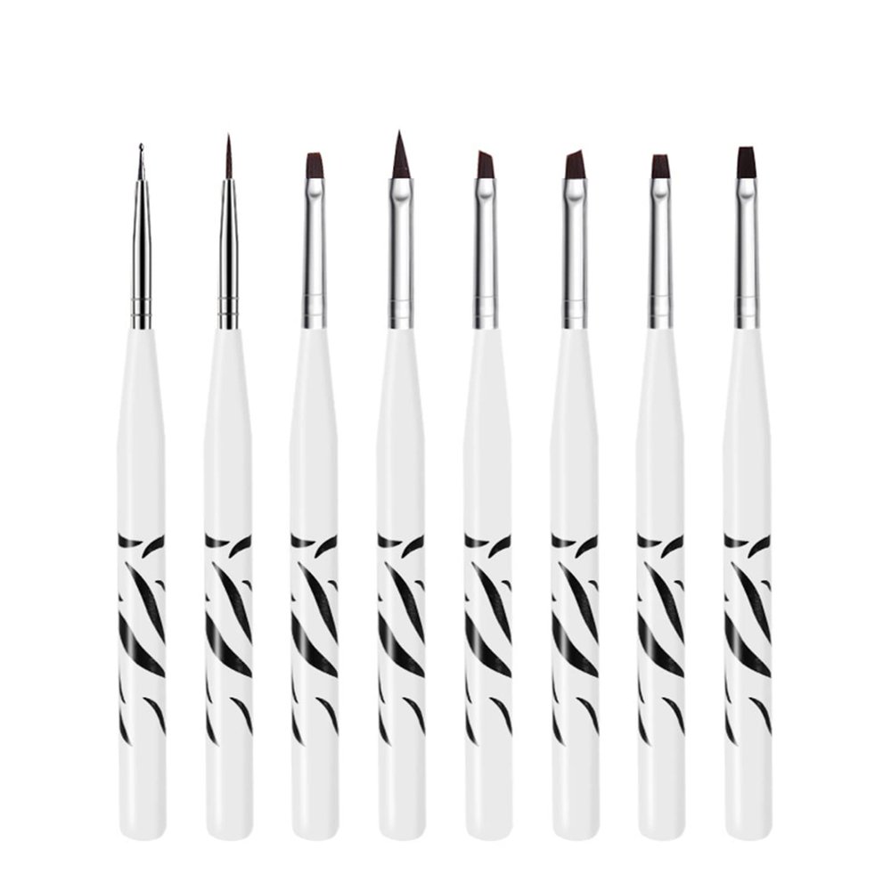 15 Pcs Nail Brushes Pen Premium Painting Tools, Gradient Painting Brush,Nail Extension Gel Brush, Builder Gel Brush, Nail Art Liner Brush and Nail Dotting Pen for Salon DIY Manicure, Present.,8pcs str