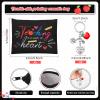 12 Pcs Teacher Appreciation Gift Bulk 6 Makeup Bags Cosmetic Pouch and 6 Keychains Valentines Graduation Gifts for Teacher Women(Black,Fresh Style) view 3