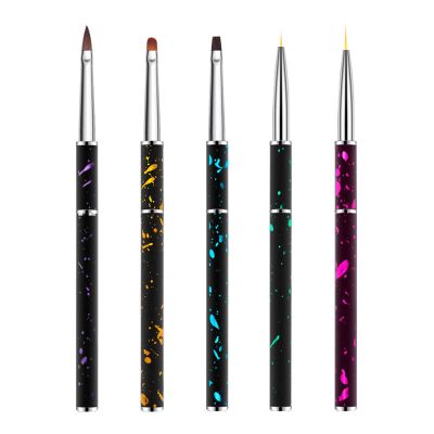 15 Pcs Nail Brushes Pen Premium Painting Tools, Gradient Painting Brush,Nail Extension Gel Brush, Builder Gel Brush, Nail Art Liner Brush and Nail Dotting Pen for Salon DIY Manicure, Present.,5 painte