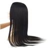 24Inch Silk Skin Base Toupee For Women 15x16cm European Virgin Human Hair Extension Clips In Hair Topper With 2 CM PU Around (20inch, 2 Dark Brown) view 2
