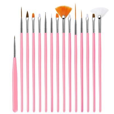 15 Pcs Nail Brushes Pen Premium Painting Tools, Gradient Painting Brush,Nail Extension Gel Brush, Builder Gel Brush, Nail Art Liner Brush and Nail Dotting Pen for Salon DIY Manicure, Present.,15pcs po