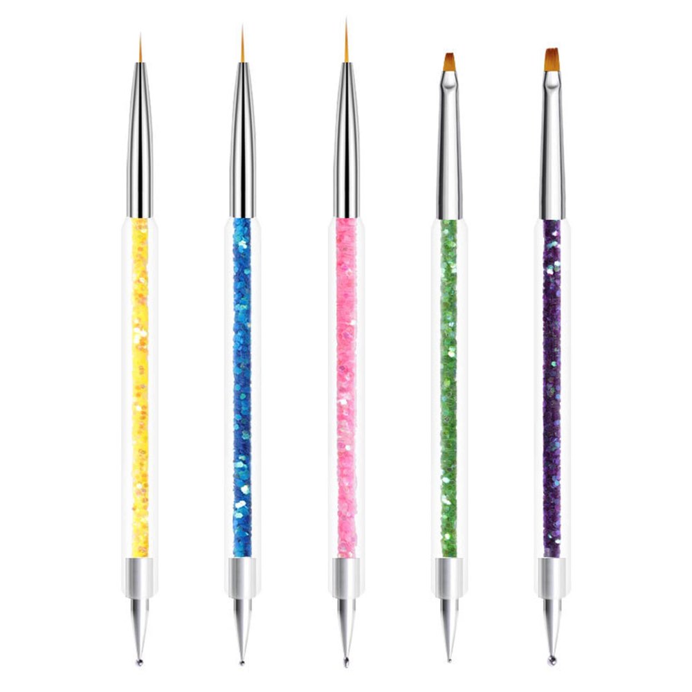 15 Pcs Nail Brushes Pen Premium Painting Tools, Gradient Painting Brush,Nail Extension Gel Brush, Builder Gel Brush, Nail Art Liner Brush and Nail Dotting Pen for Salon DIY Manicure, Present.,5 point