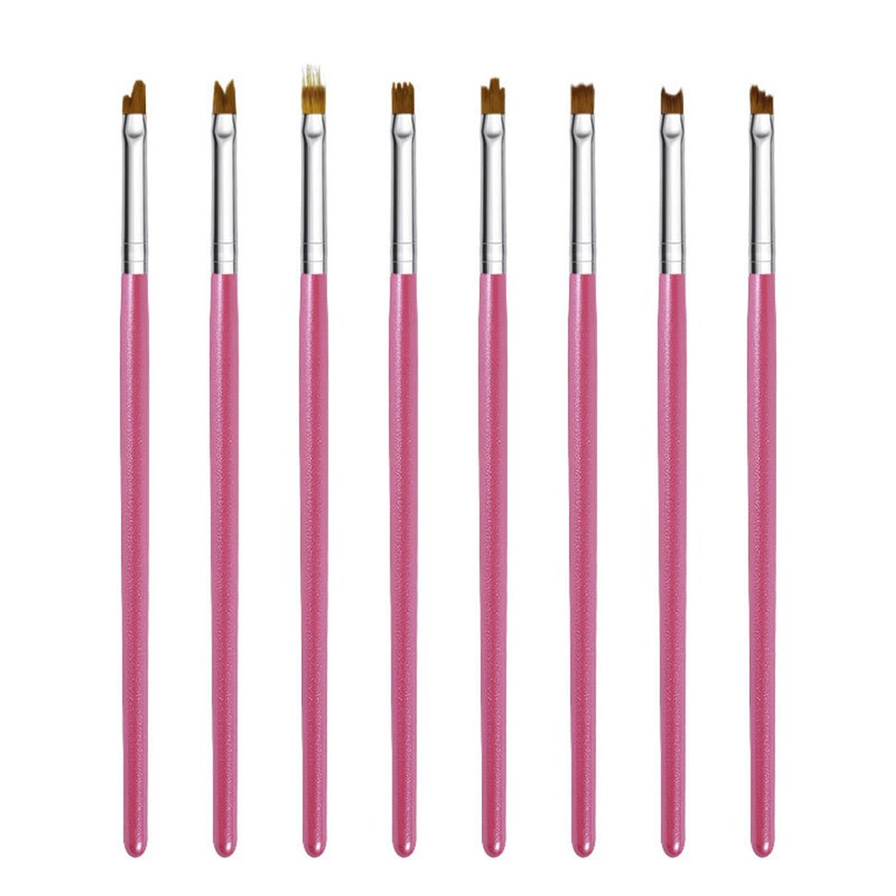 15 Pcs Nail Brushes Pen Premium Painting Tools, Gradient Painting Brush,Nail Extension Gel Brush, Builder Gel Brush, Nail Art Liner Brush and Nail Dotting Pen for Salon DIY Manicure, Present.,8 petals