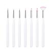 15 Pcs Nail Brushes Pen Premium Painting Tools, Gradient Painting Brush,Nail Extension Gel Brush, Builder Gel Brush, Nail Art Liner Brush and Nail Dotting Pen for Salon DIY Manicure, Present.,7pcs whi view 1