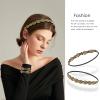 AMCAMI 5-Piece Rhinestone Beaded Hairband Set for Women - Fancy Elastic Headbands with Jeweled Crystal Beads - Handmade Hair Accessories for Women, Girls, and Ladies view 2