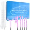 High Frequency Facial Wand - Uaike 6 in 1 Violet Portable Handheld High Frequency Facial Machine with 6 Pcs Purple Glass Tubes - at Home Face Skin Wand Device for Neck/Body/Hair/Face view 1