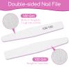 50Pcs Nail File Set, Emery Board Nail Files 100/180 Grit for Poly Nail Extension Gel and Acrylic Nails Nail File for Natural Nails Nail Filers Manicure Tool view 2