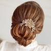 inSowni 6 Pack Luxury Glitter Sparkly Jeweled Gems Rhinestones Decorative Gold Metal Hair Side Combs Slides with Teeth Hair Bun Clips Updo Accessories Crystal Flower Hair Pin Barrettes for Women Girls view 2