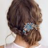 inSowni 6 Pack Luxury Glitter Sparkly Jeweled Gems Rhinestones Decorative Gold Metal Hair Side Combs Slides with Teeth Hair Bun Clips Updo Accessories Crystal Flower Hair Pin Barrettes for Women Girls view 4