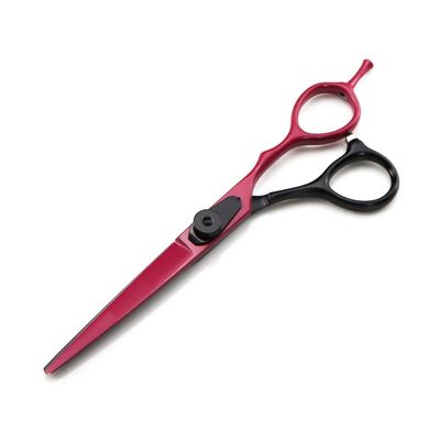 Professional Hair Cutting Shears, 6inch Japan 440c steel scissor Red hair scissors cutting barber haircut thinning shears hairdresser scissors (Color : Cutting)