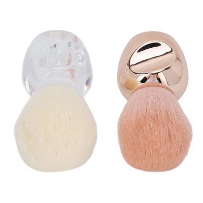 2pcs Nail Dust Cleaner Brush, Exquisite Mellow Handle Soft Hair Nail Dust Powder Remover for Home Salon, Easy to Carry, Wholesale Business