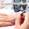 2pcs Nail Dust Cleaner Brush, Exquisite Mellow Handle Soft Hair Nail Dust Powder Remover for Home Salon, Easy to Carry, Wholesale Business view 3