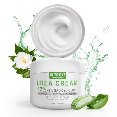 Ultrove Urea Cream 42% with 2% Salicylic Acid, Callus and Dead Skin Remover, Deeply Moisturize, Repair Dry, Cracked, Rough Skin of Heel, Elbow and Knee, Effective Urea Foot Cream(7oz)