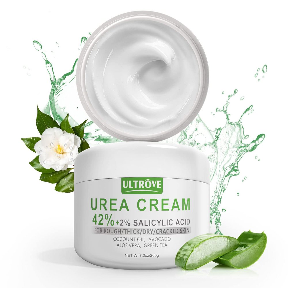 Ultrove Urea Cream 42% with 2% Salicylic Acid, Callus and Dead Skin Remover, Deeply Moisturize, Repair Dry, Cracked, Rough Skin of Heel, Elbow and Knee, Effective Urea Foot Cream(7oz)