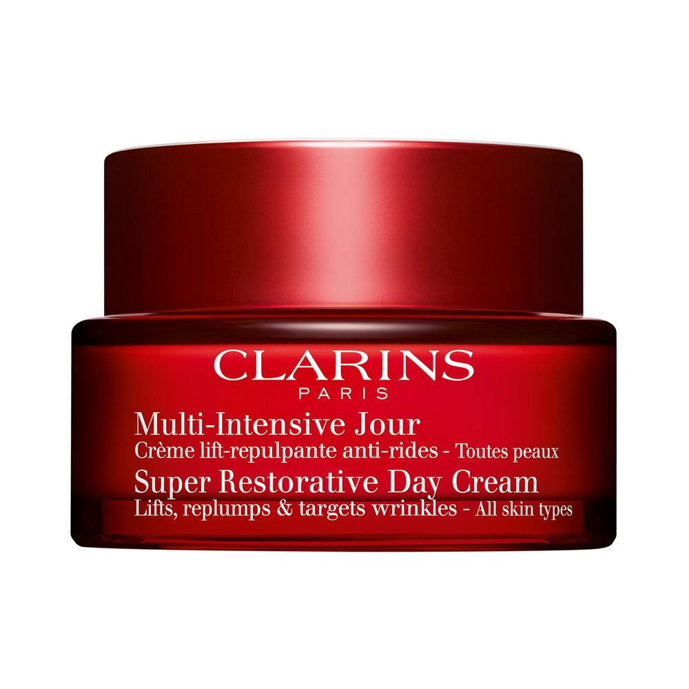 Clarins Super Restorative Day Cream | Anti-Aging Moisturizer For Mature Skin Weakened By Hormonal Changes | Replenishes, Illuminates & Densifies Skin | Lifts & Smoothes | Targets Age Spots & Wrinkles