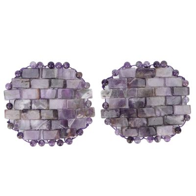 Jade Eye Mask, Amethyst Eye Pack Wrinkles Swelling Elimination Dark Circles Fading Jadestone Eye Massager Eye Pad Eye Shape Eye Covers for Men Women Soothing Eye Patch Reducing Edema Stone