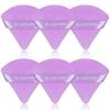 BLAAROOM 6 Pieces Powder Puff Face Makeup Velour Soft Triangle Powder Puffs for Loose Powder Mineral Powder Body Powder Wet Dry Cosmetic Foundation Sponge Makeup Tool - Purple view 1