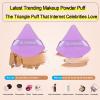 BLAAROOM 6 Pieces Powder Puff Face Makeup Velour Soft Triangle Powder Puffs for Loose Powder Mineral Powder Body Powder Wet Dry Cosmetic Foundation Sponge Makeup Tool - Purple view 2