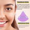 BLAAROOM 6 Pieces Powder Puff Face Makeup Velour Soft Triangle Powder Puffs for Loose Powder Mineral Powder Body Powder Wet Dry Cosmetic Foundation Sponge Makeup Tool - Purple view 3