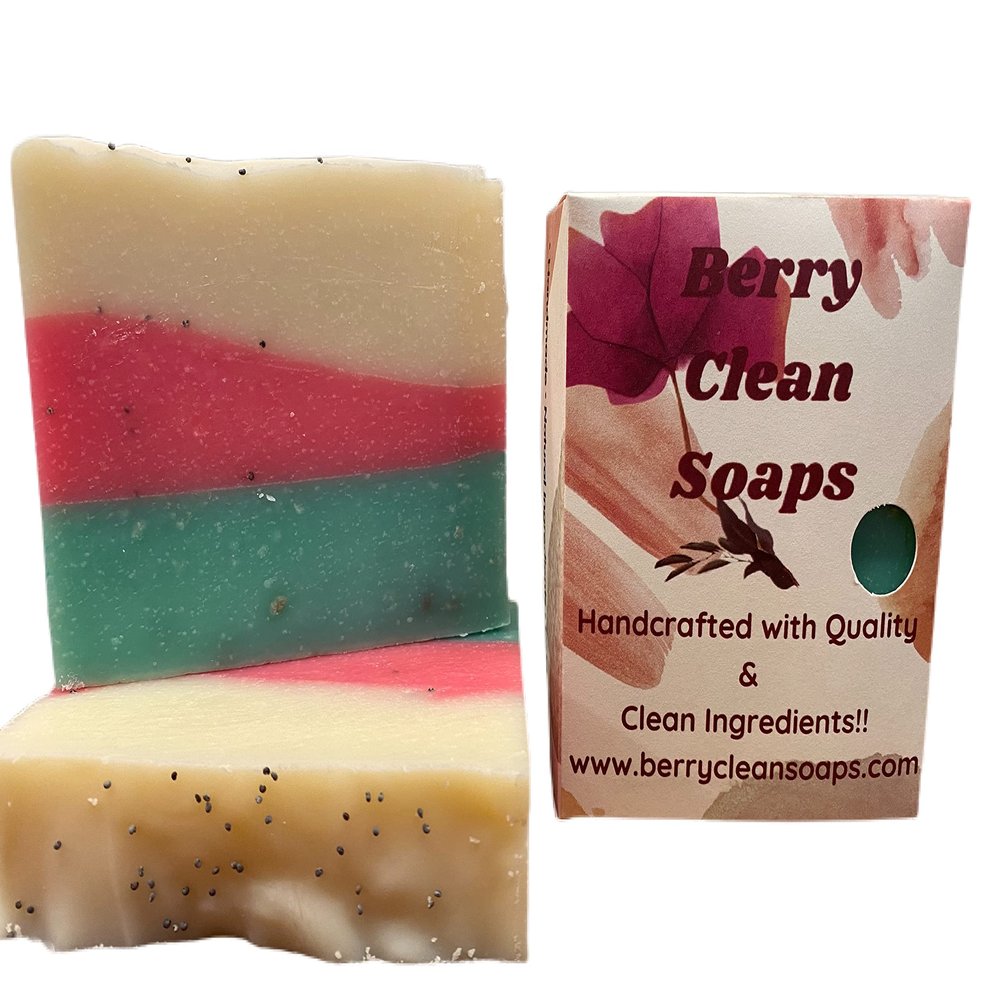 Berry Clean Soaps Bar Soap Watermelon Poppy